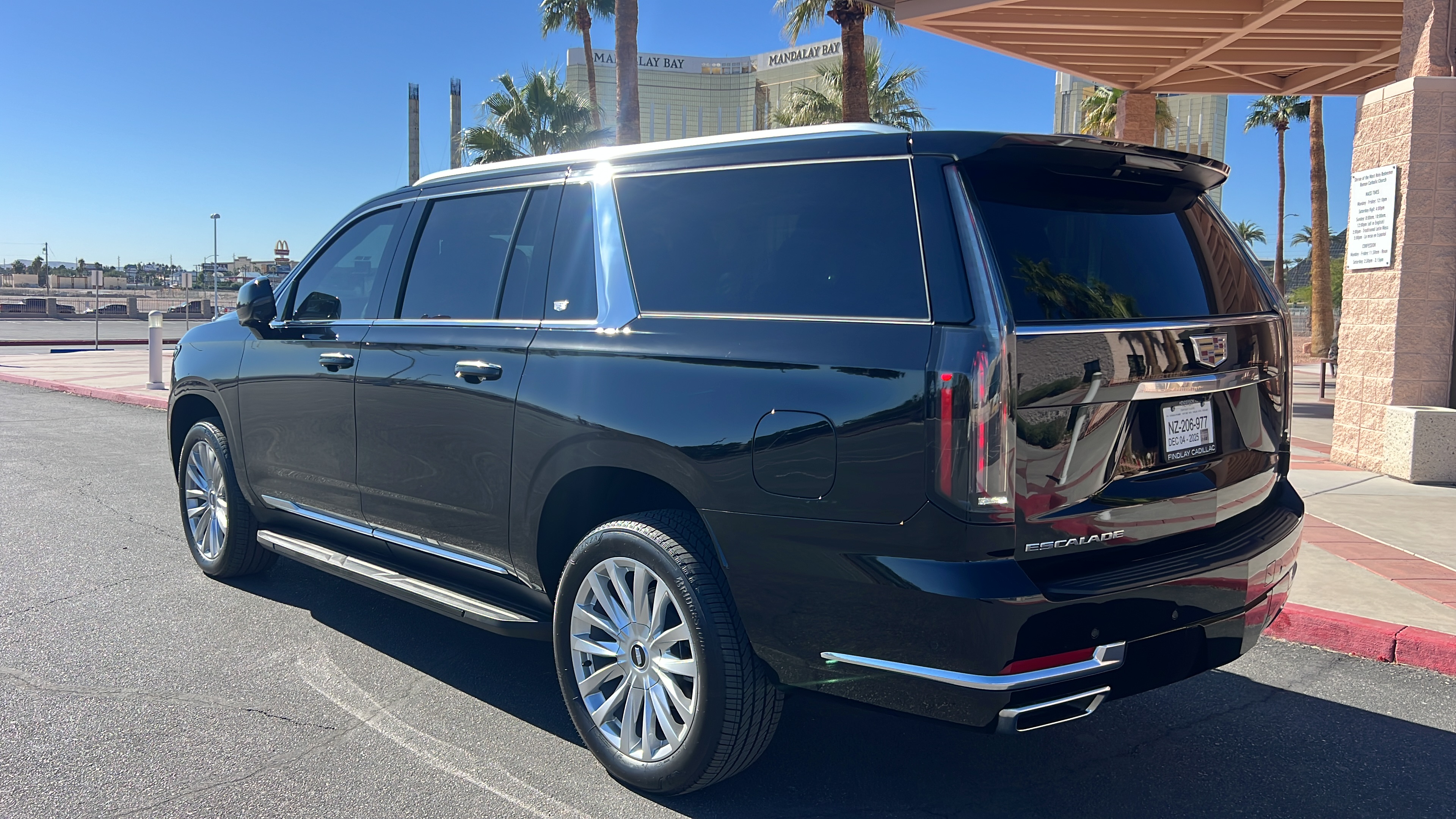Rear view of Escalade