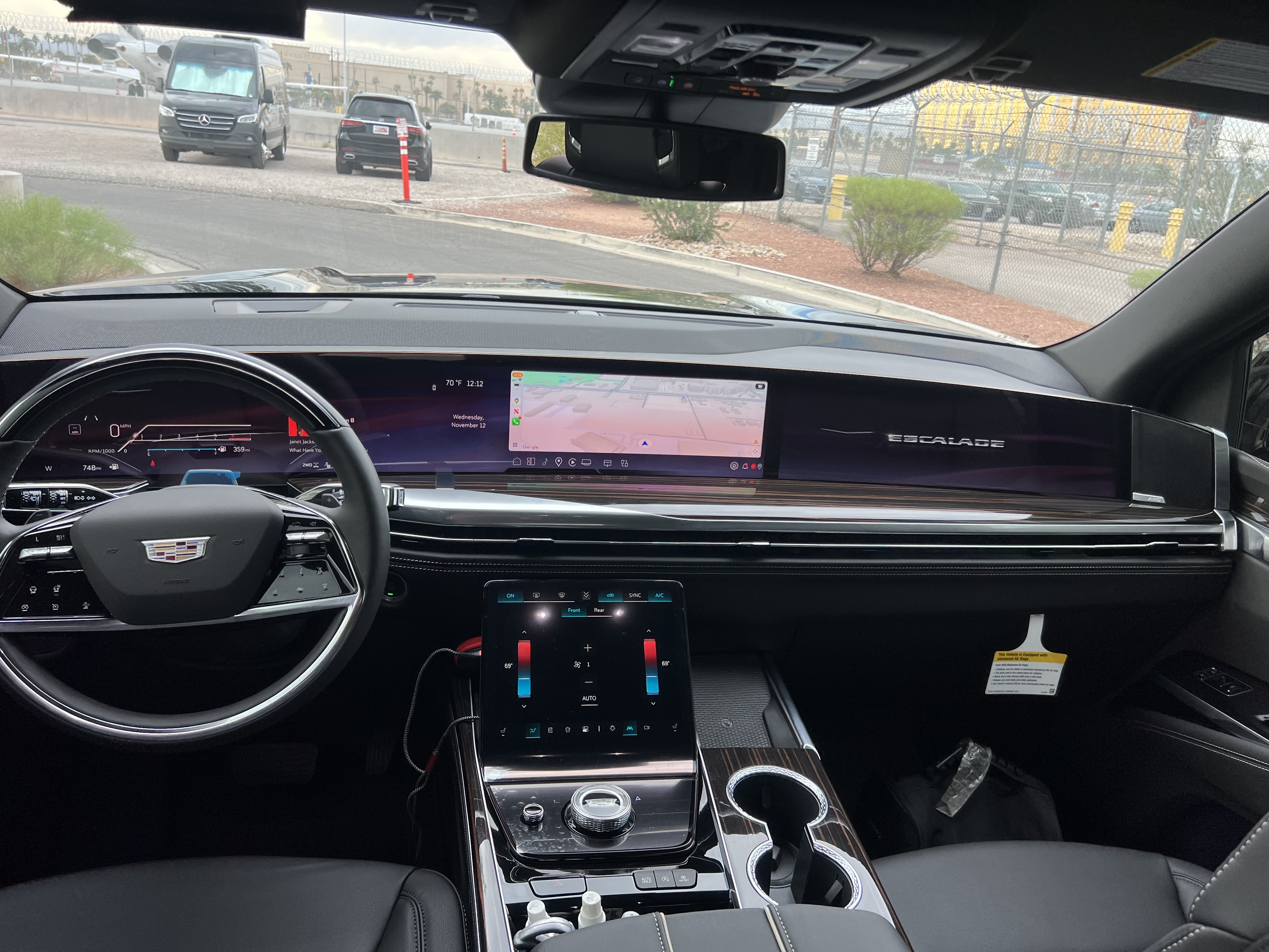 Interior view of Escalade