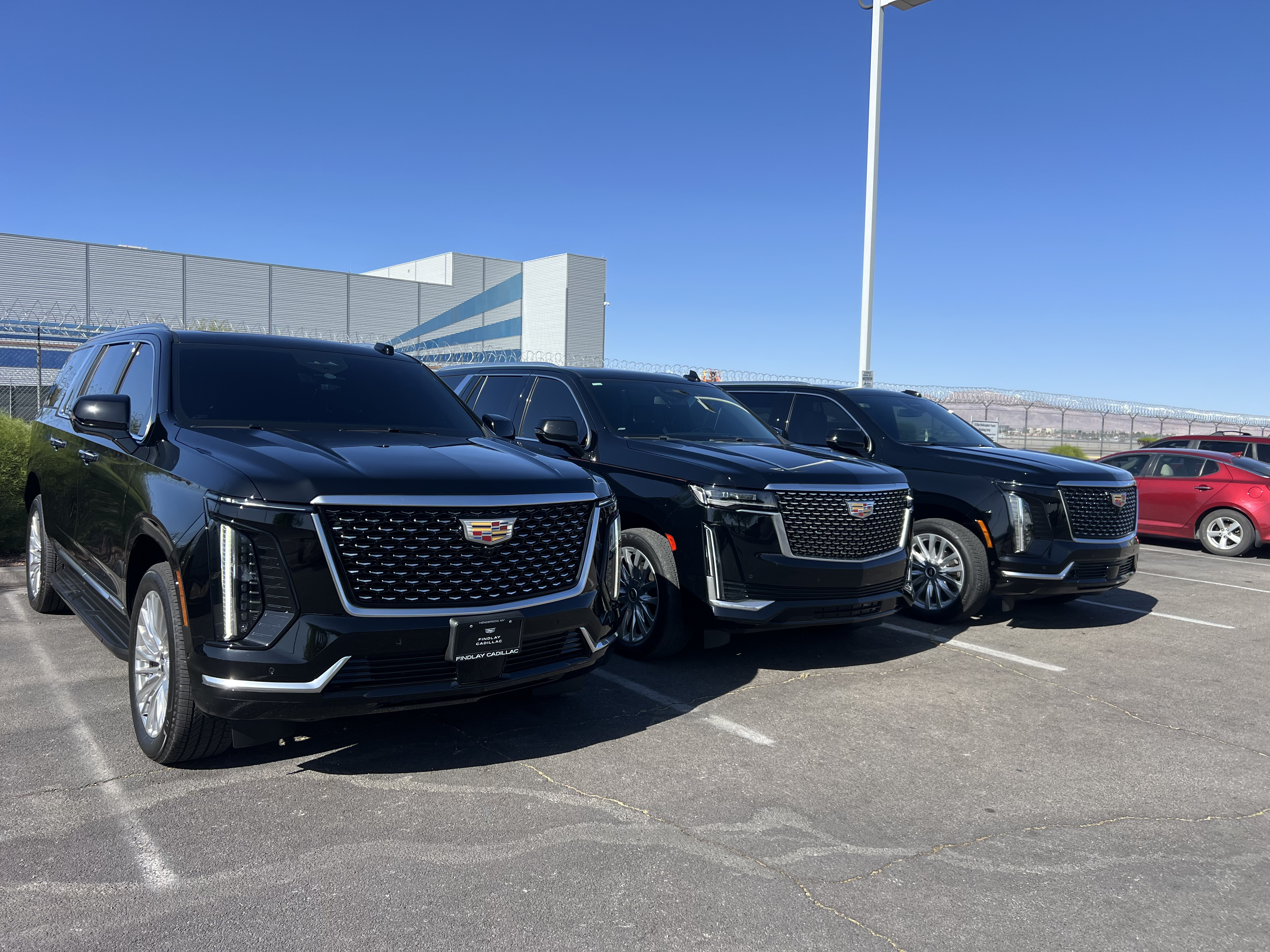 View of Three Escalades